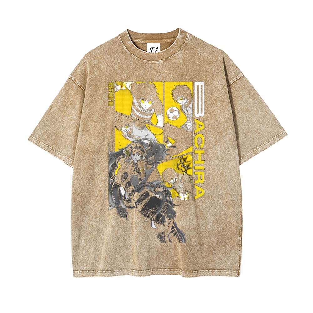 Vintage Oversized T-Shirt Blue Lock