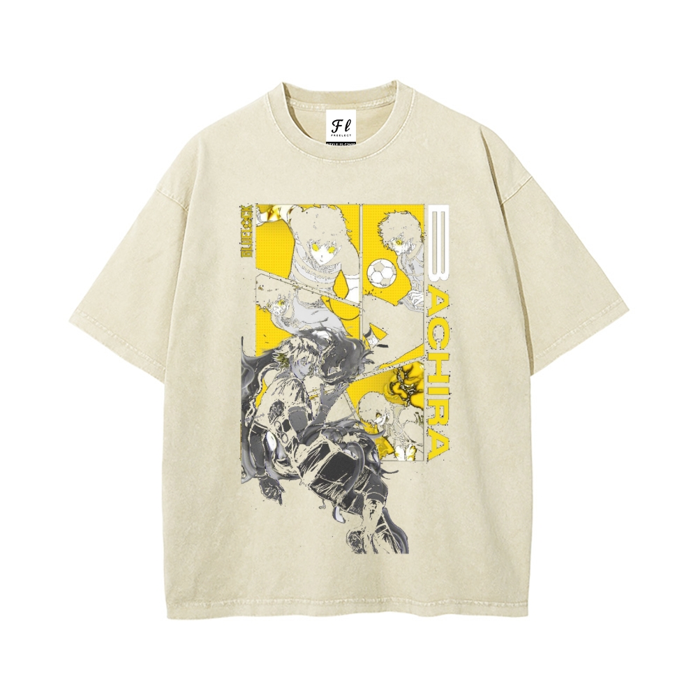 Vintage Oversized T-Shirt Blue Lock