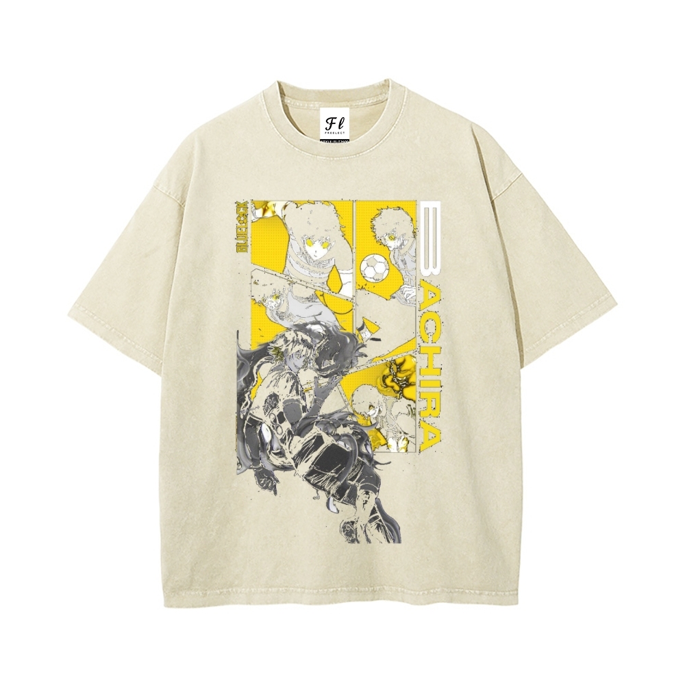 Vintage Oversized T-Shirt Blue Lock