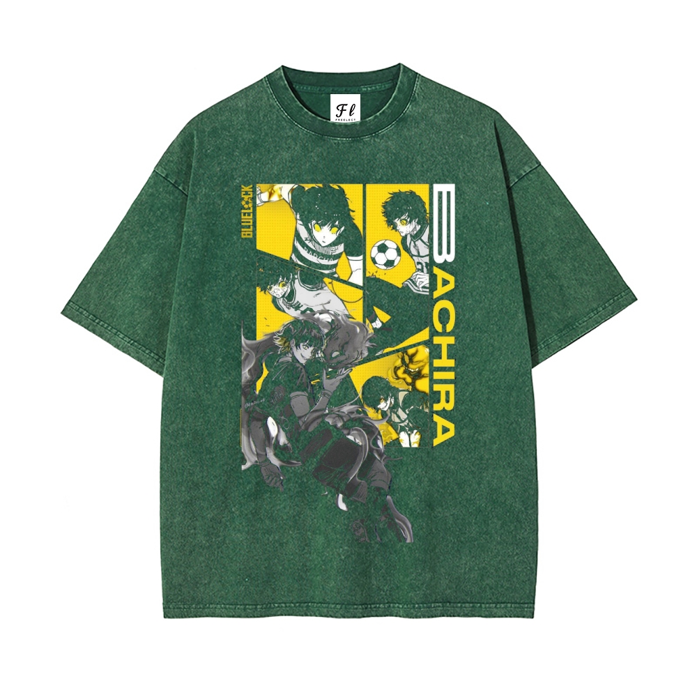 Vintage Oversized T-Shirt Blue Lock