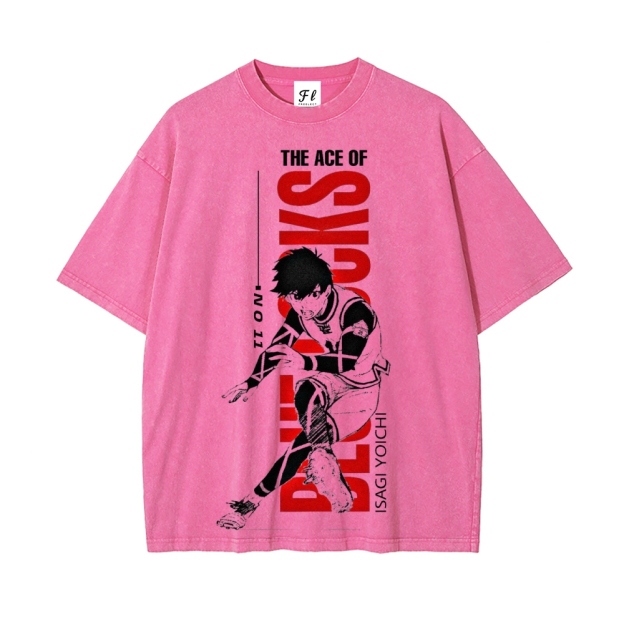 Vintage Oversized T-Shirt Blue Lock