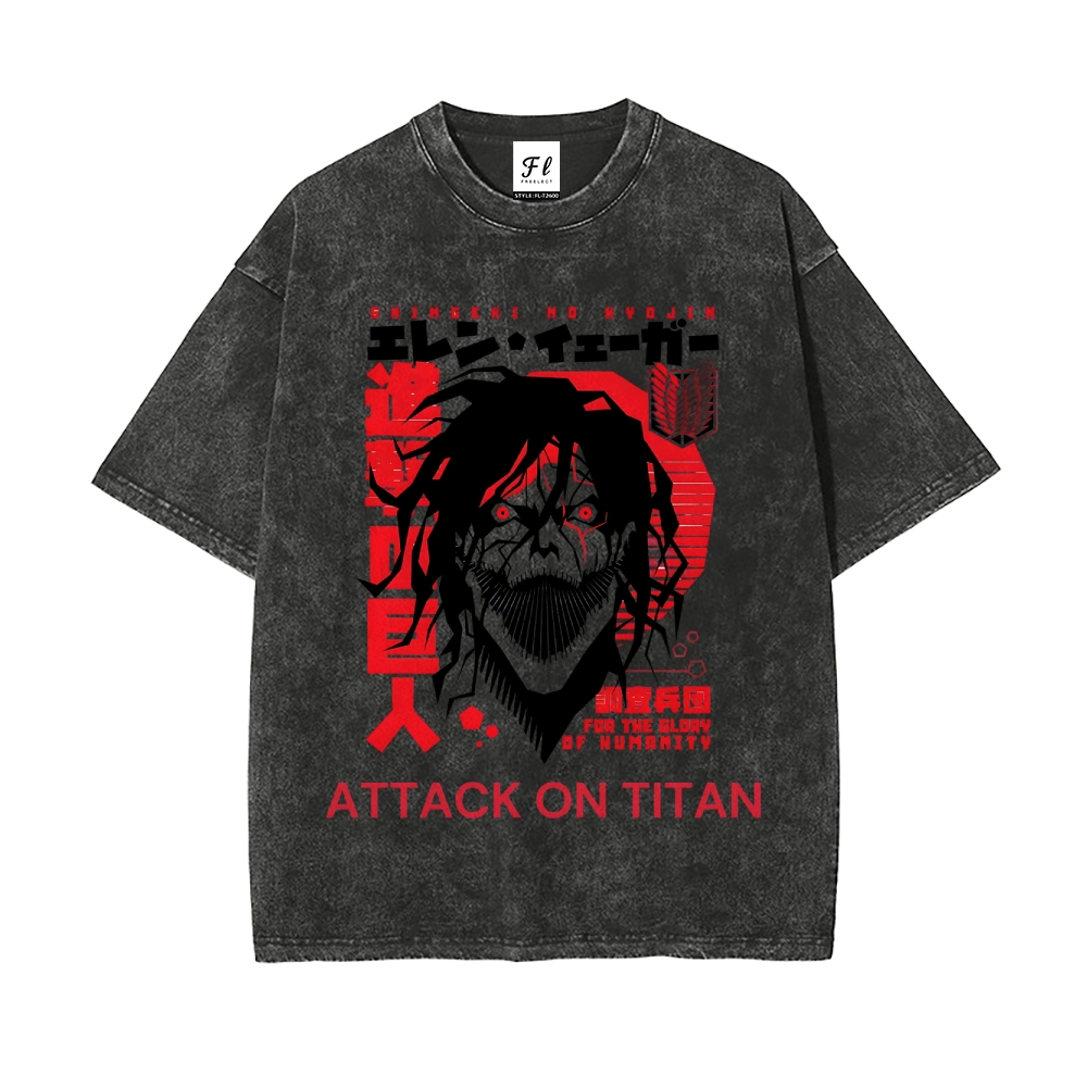 Vintage Oversized T-Shirt Attack On Titan Eren Yeager