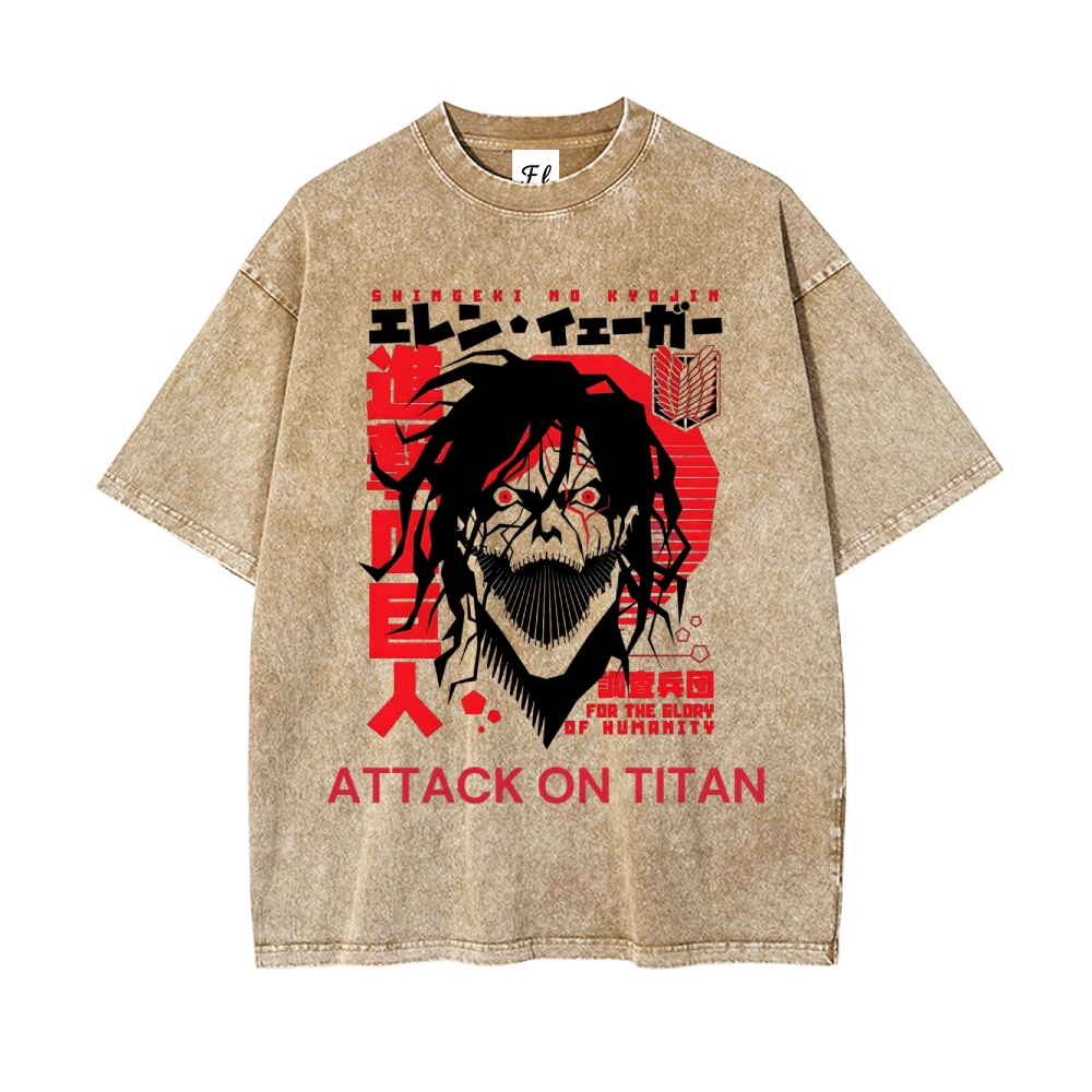 Vintage Oversized T-Shirt Attack On Titan Eren Yeager