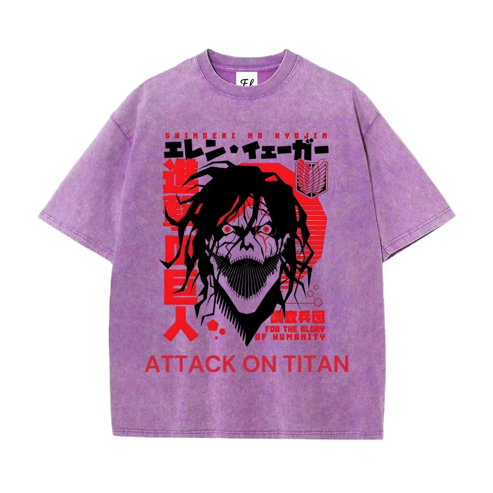 Vintage Oversized T-Shirt Attack On Titan Eren Yeager