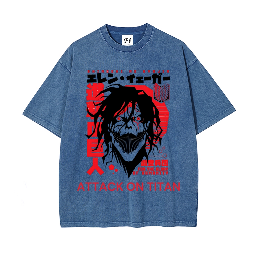 Vintage Oversized T-Shirt Attack On Titan Eren Yeager