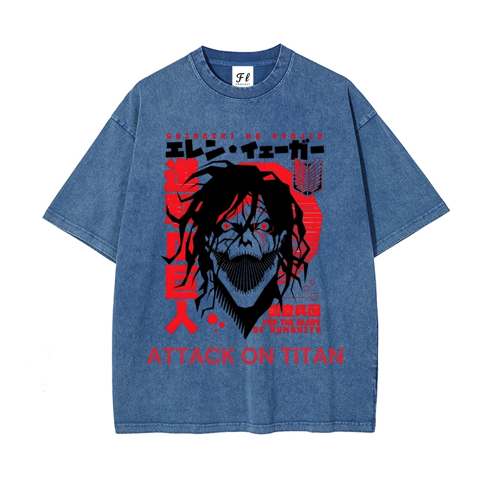 Vintage Oversized T-Shirt Attack On Titan Eren Yeager