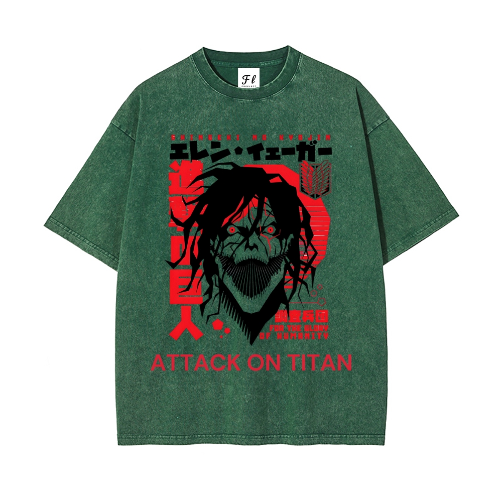 Vintage Oversized T-Shirt Attack On Titan Eren Yeager