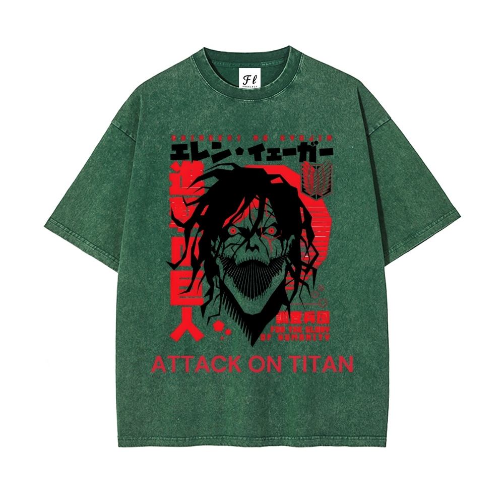 Vintage Oversized T-Shirt Attack On Titan Eren Yeager
