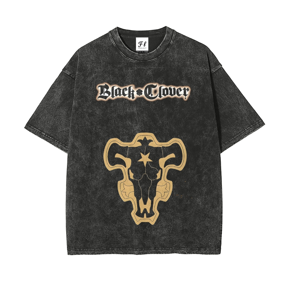 Vintage Oversized T-Shirt Black Clover