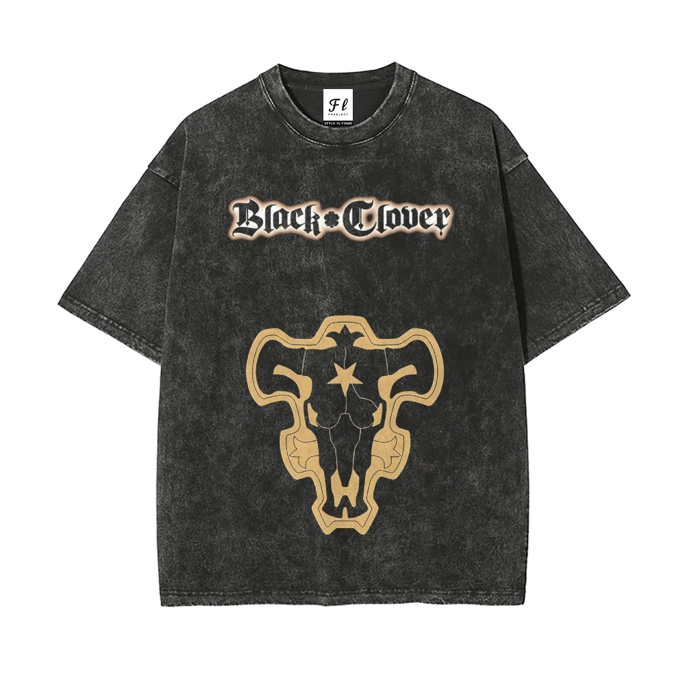 Vintage Oversized T-Shirt Black Clover
