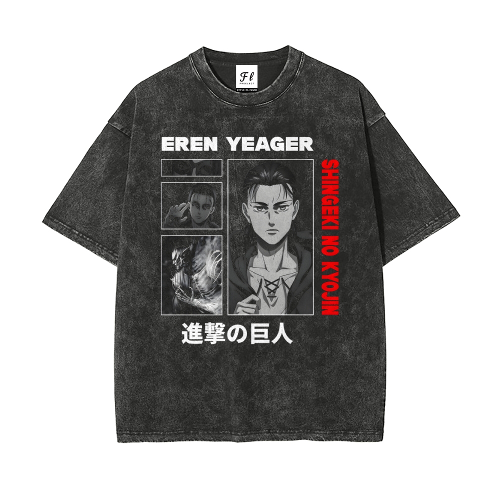 Vintage Oversized T-Shirt Attack On Titan Eren Yeager