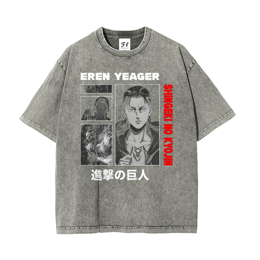 Vintage Oversized T-Shirt Attack On Titan Eren Yeager