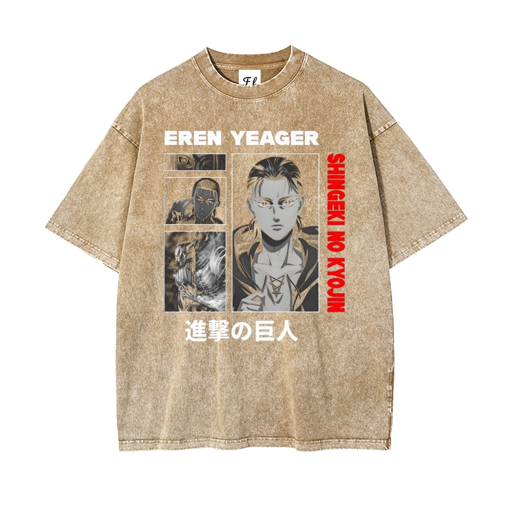 Vintage Oversized T-Shirt Attack On Titan Eren Yeager