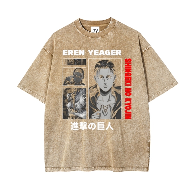 Vintage Oversized T-Shirt Attack On Titan Eren Yeager