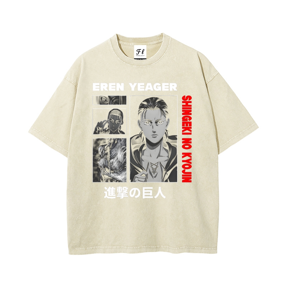 Vintage Oversized T-Shirt Attack On Titan Eren Yeager