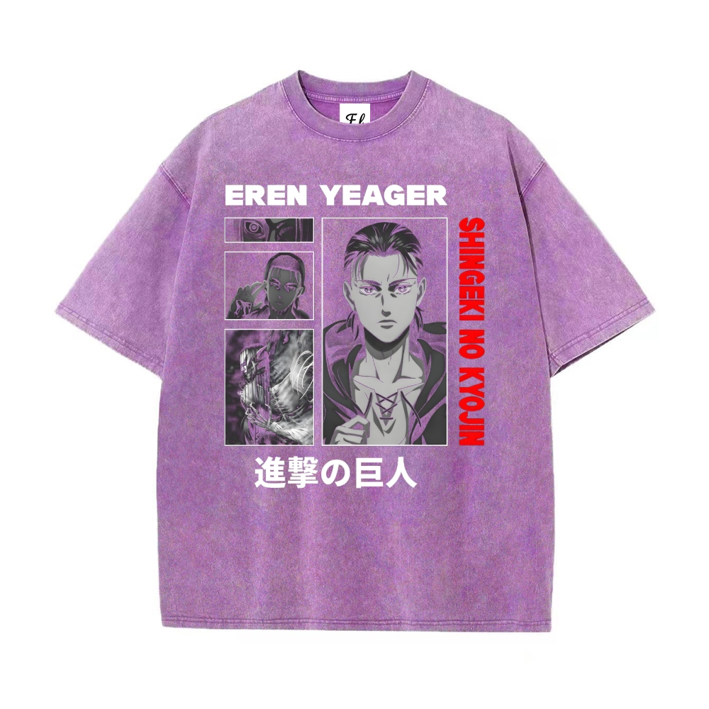 Vintage Oversized T-Shirt Attack On Titan Eren Yeager