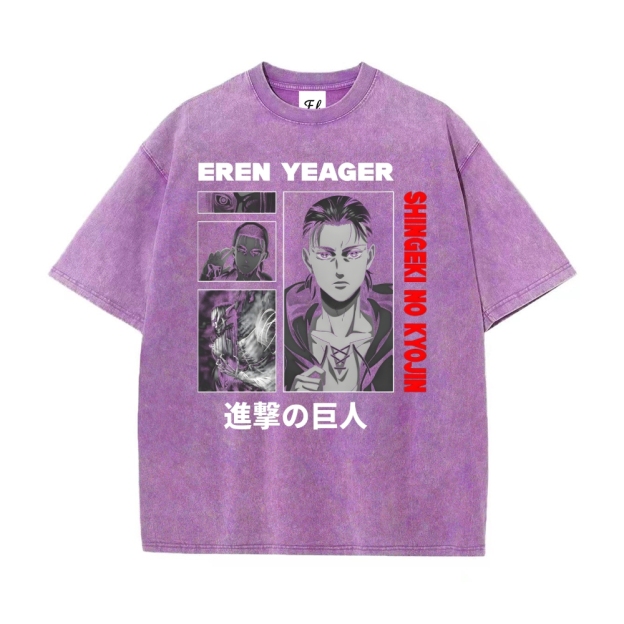 Vintage Oversized T-Shirt Attack On Titan Eren Yeager