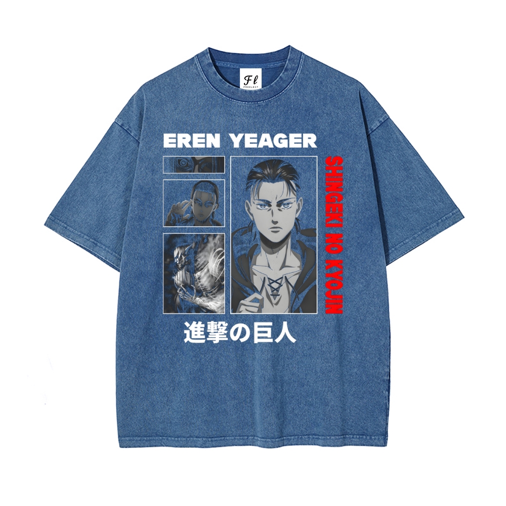 Vintage Oversized T-Shirt Attack On Titan Eren Yeager
