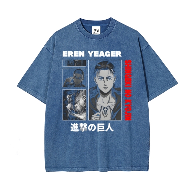 Vintage Oversized T-Shirt Attack On Titan Eren Yeager