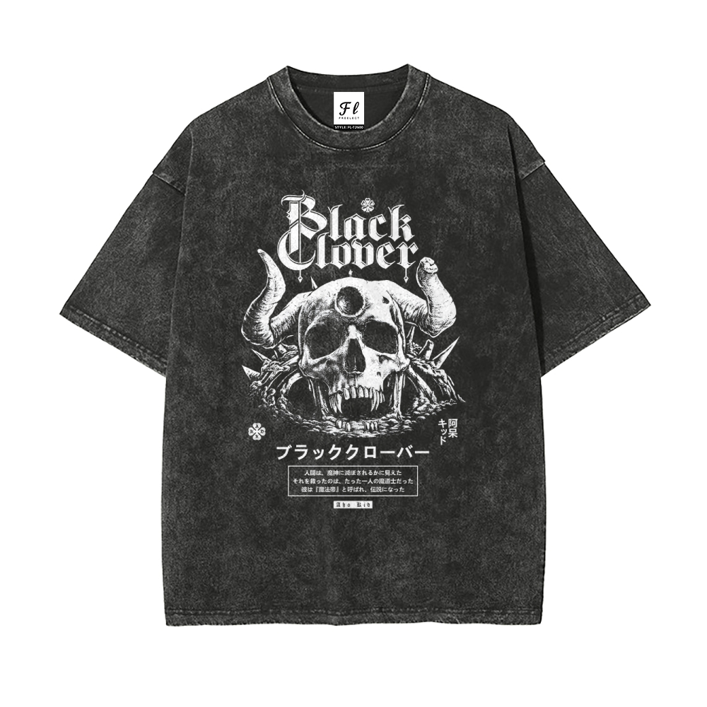Vintage Oversized T-Shirt Black Clover