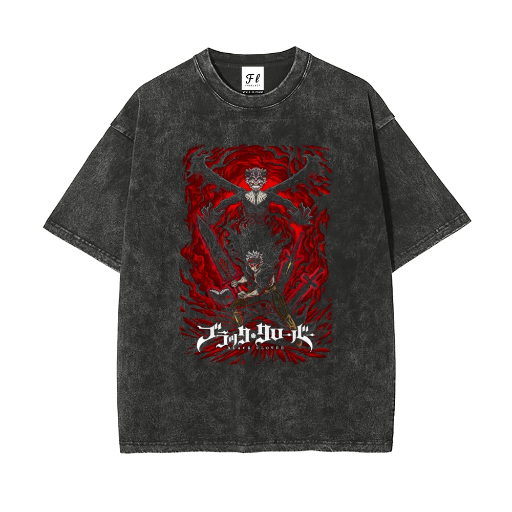 Vintage Oversized T-Shirt Black Clover