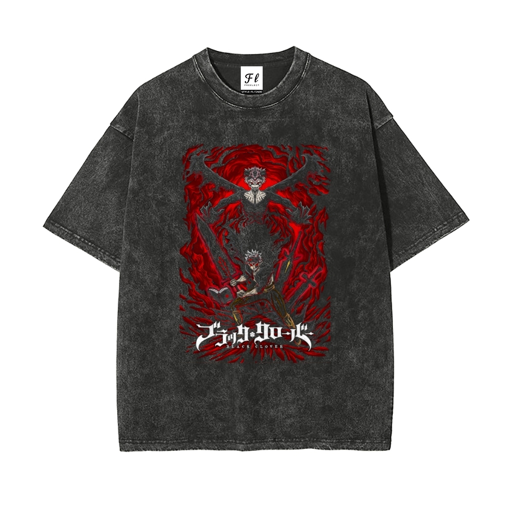 Vintage Oversized T-Shirt Black Clover