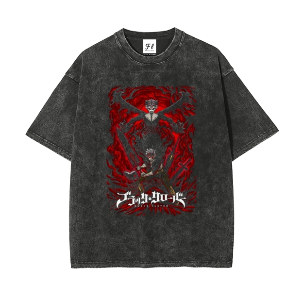Vintage Oversized T-Shirt Black Clover
