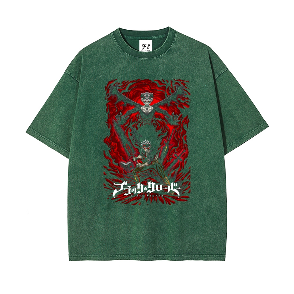 Vintage Oversized T-Shirt Black Clover