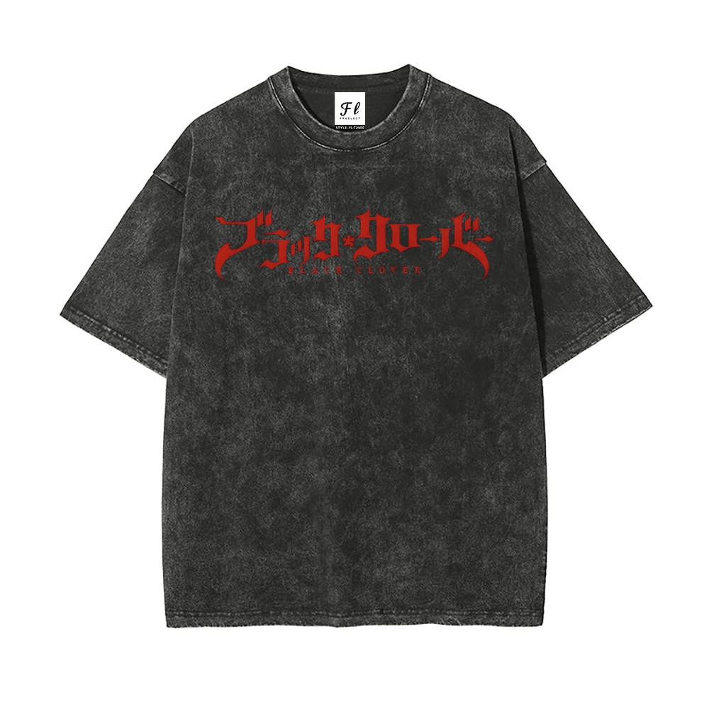 Vintage Oversized T-Shirt Black Clover