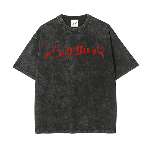 Vintage Oversized T-Shirt Black Clover