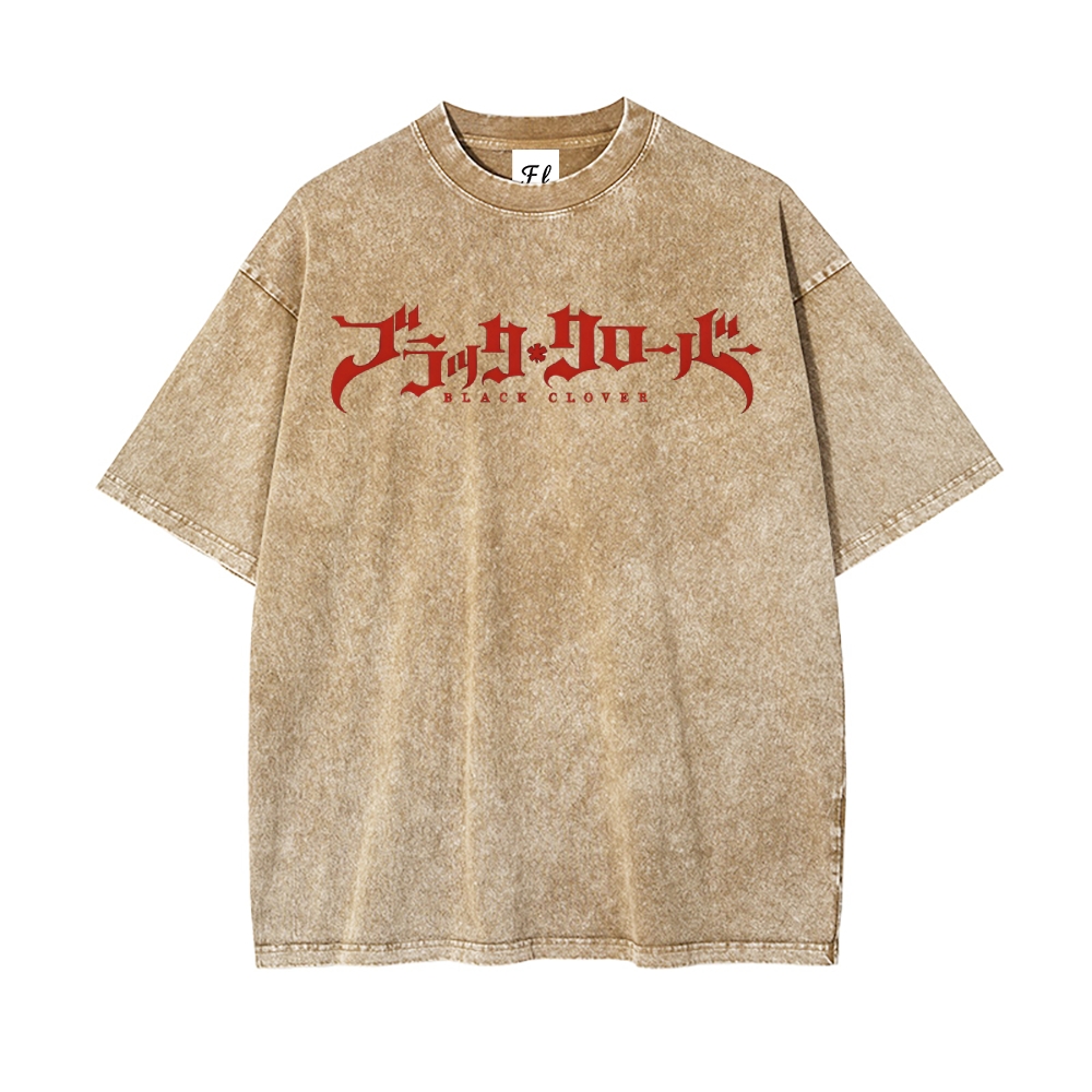 Vintage Oversized T-Shirt Black Clover