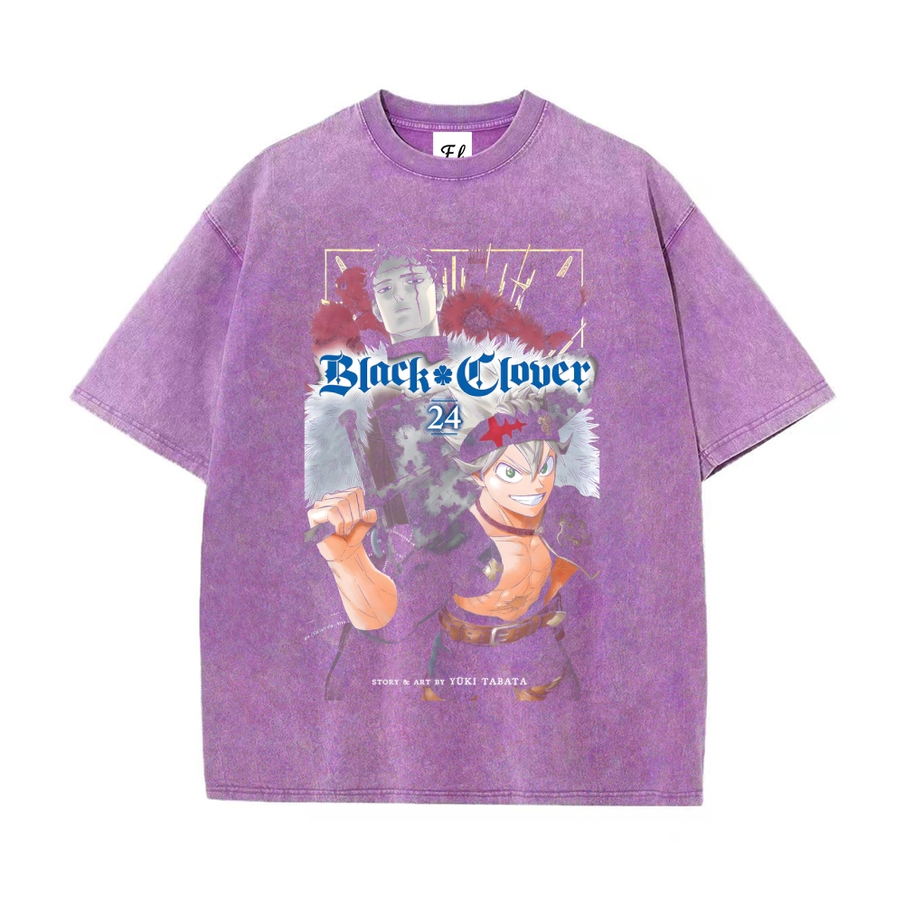 Vintage Oversized T-Shirt Black Clover