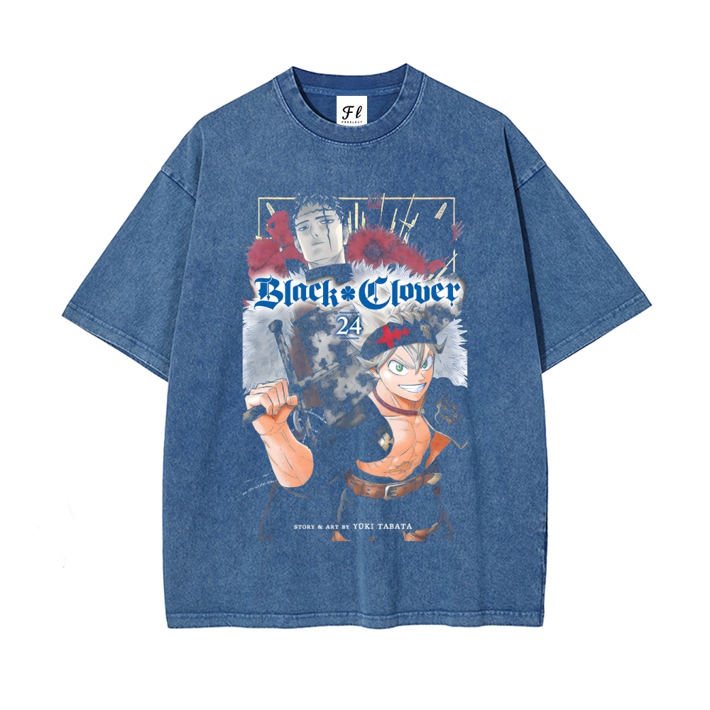 Vintage Oversized T-Shirt Black Clover