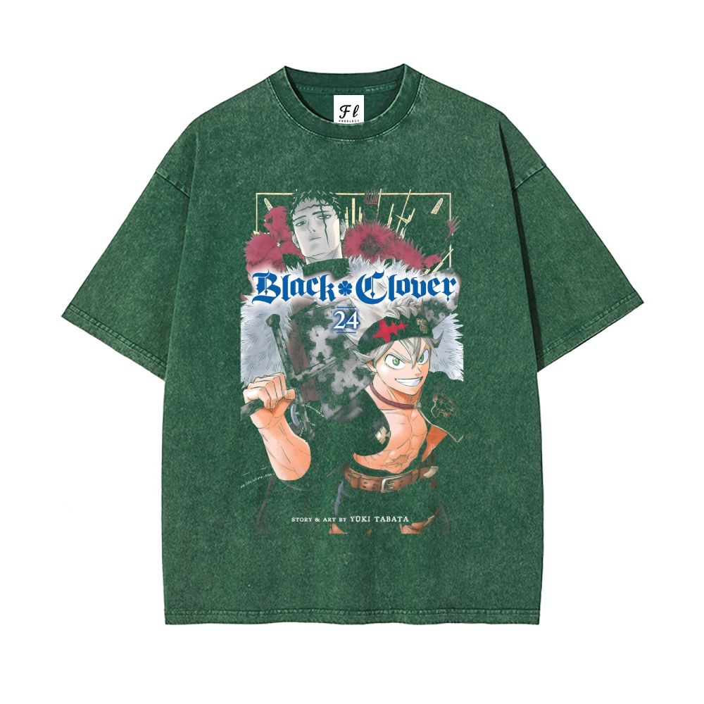 Vintage Oversized T-Shirt Black Clover