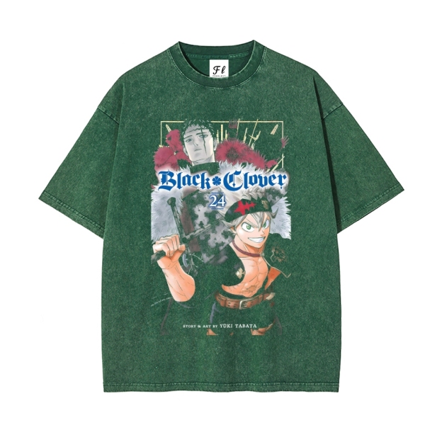Vintage Oversized T-Shirt Black Clover
