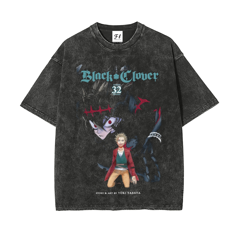 Vintage Oversized T-Shirt Black Clover
