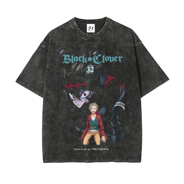 Vintage Oversized T-Shirt Black Clover