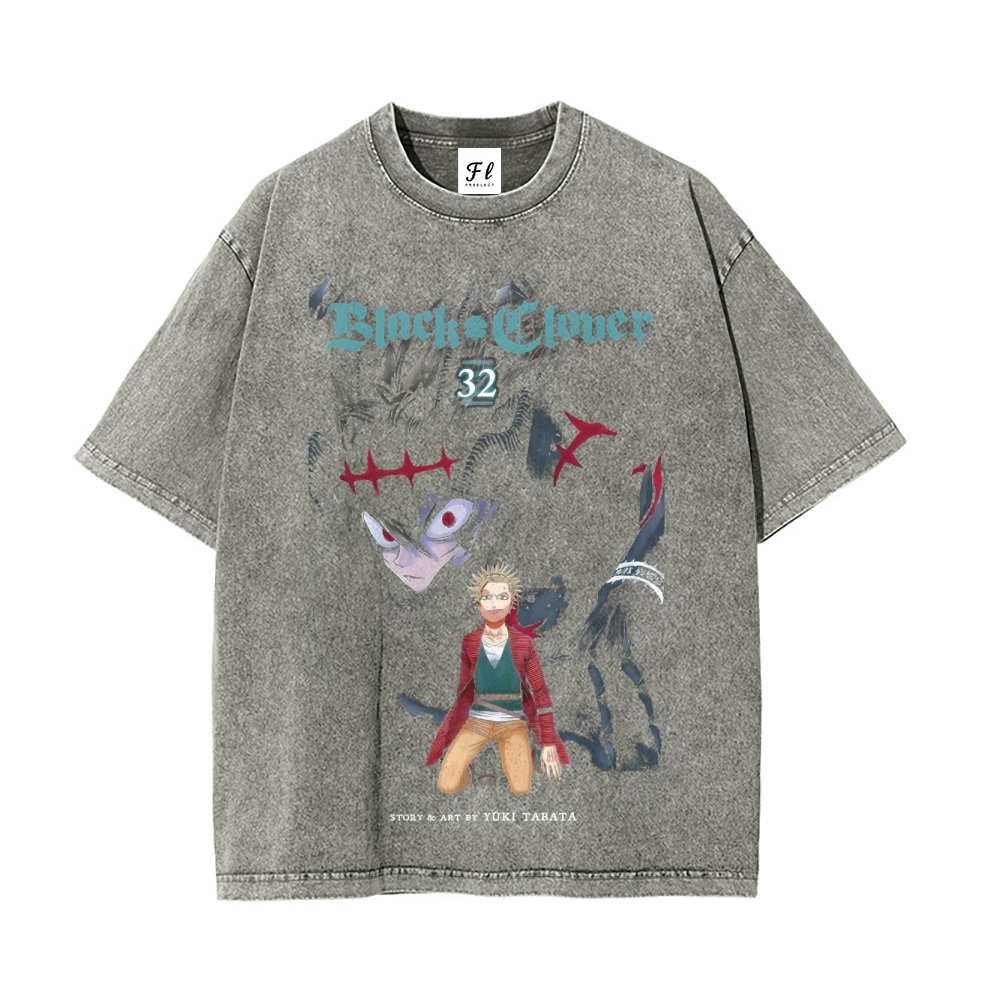 Vintage Oversized T-Shirt Black Clover