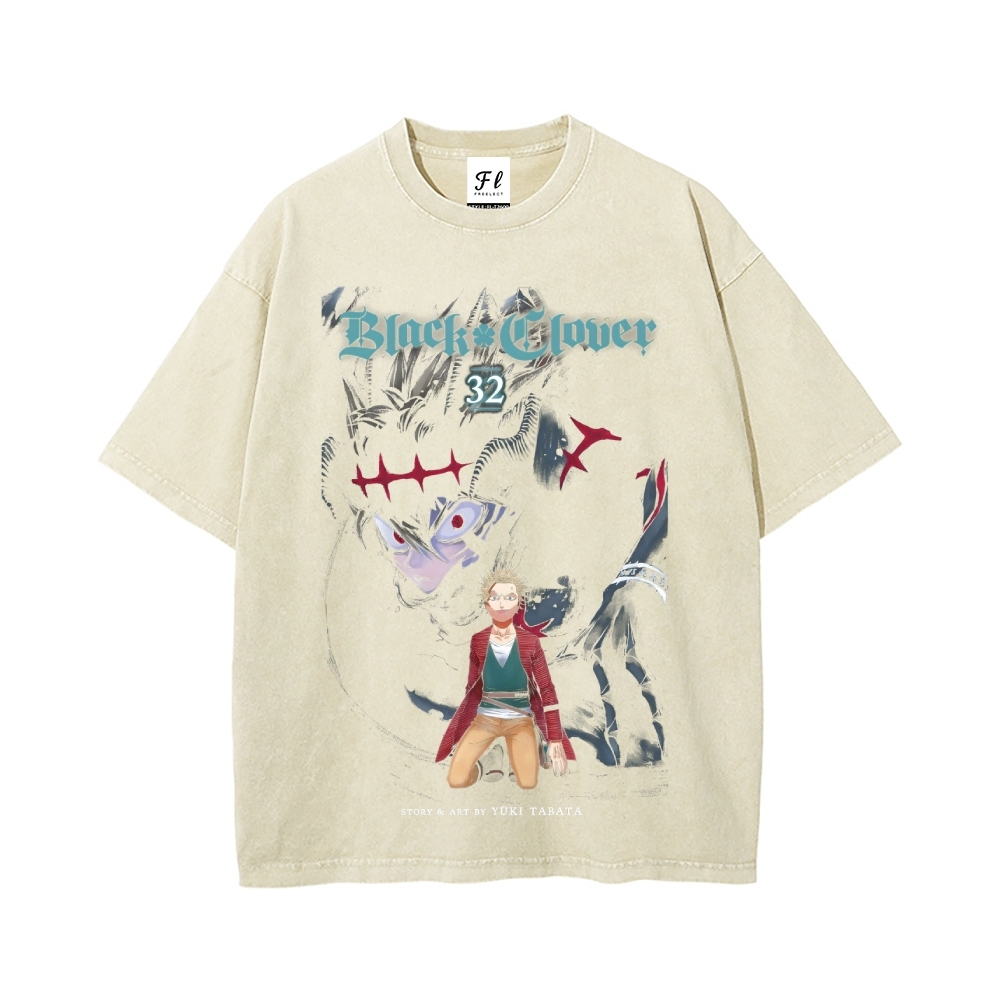 Vintage Oversized T-Shirt Black Clover