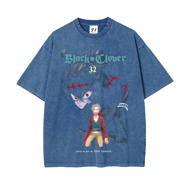Vintage Oversized T-Shirt Black Clover