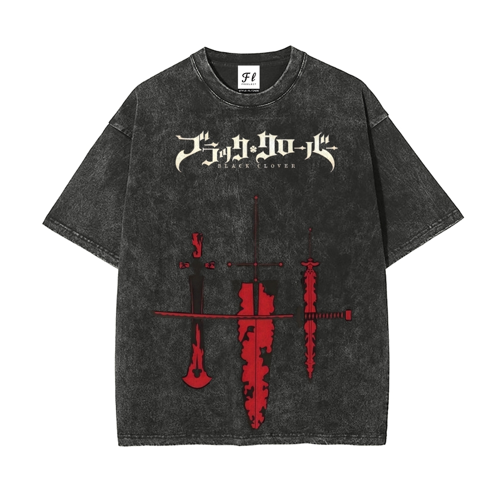 Vintage Oversized T-Shirt Black Clover