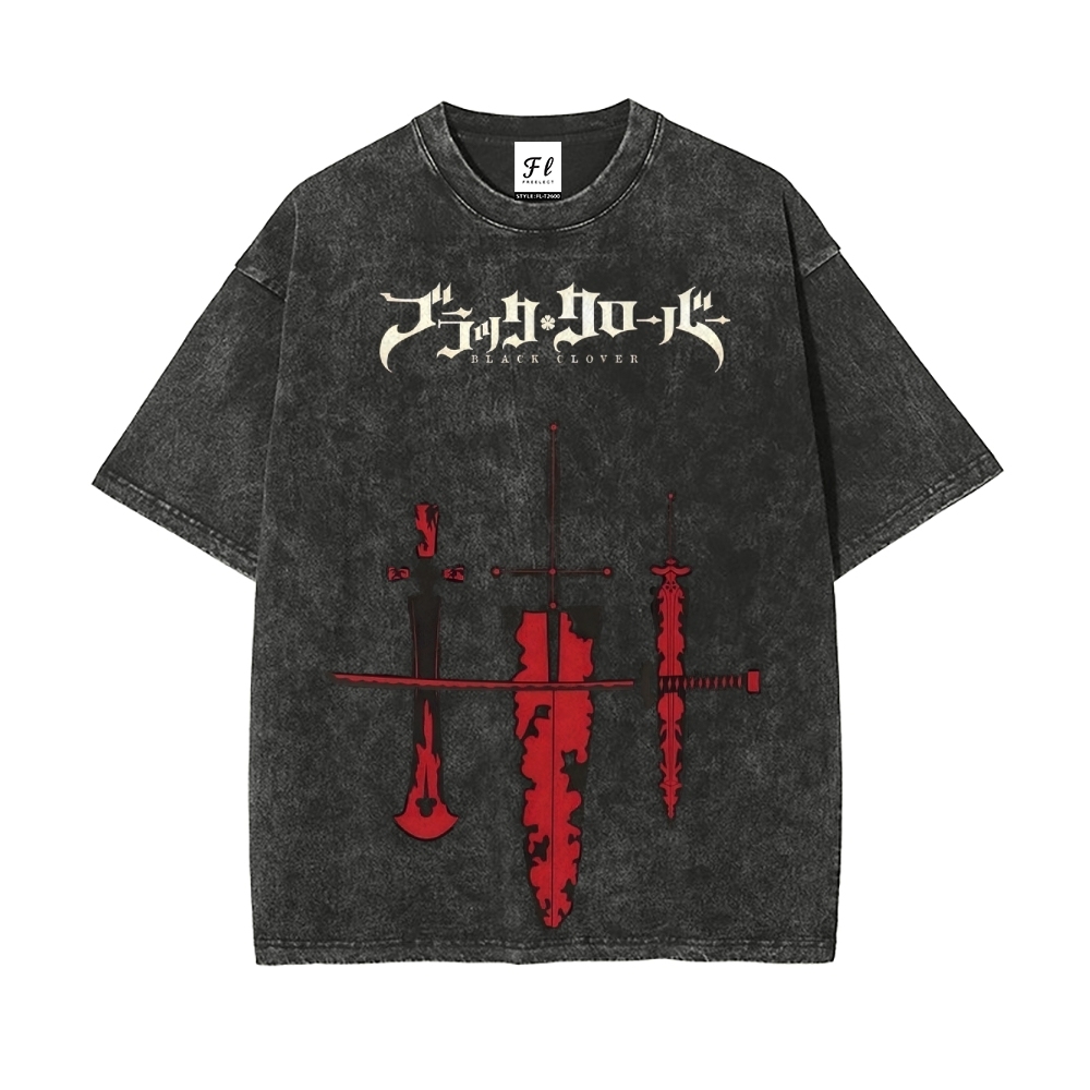 Vintage Oversized T-Shirt Black Clover
