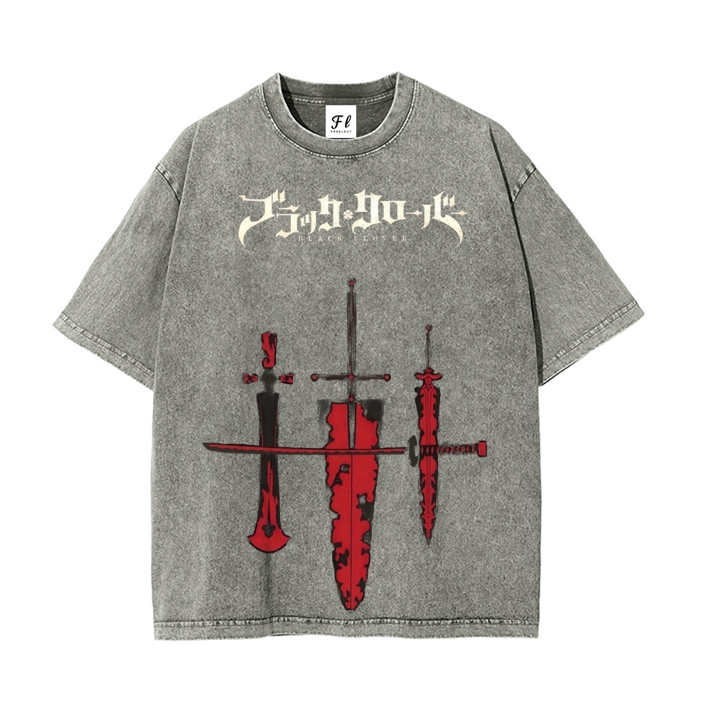 Vintage Oversized T-Shirt Black Clover
