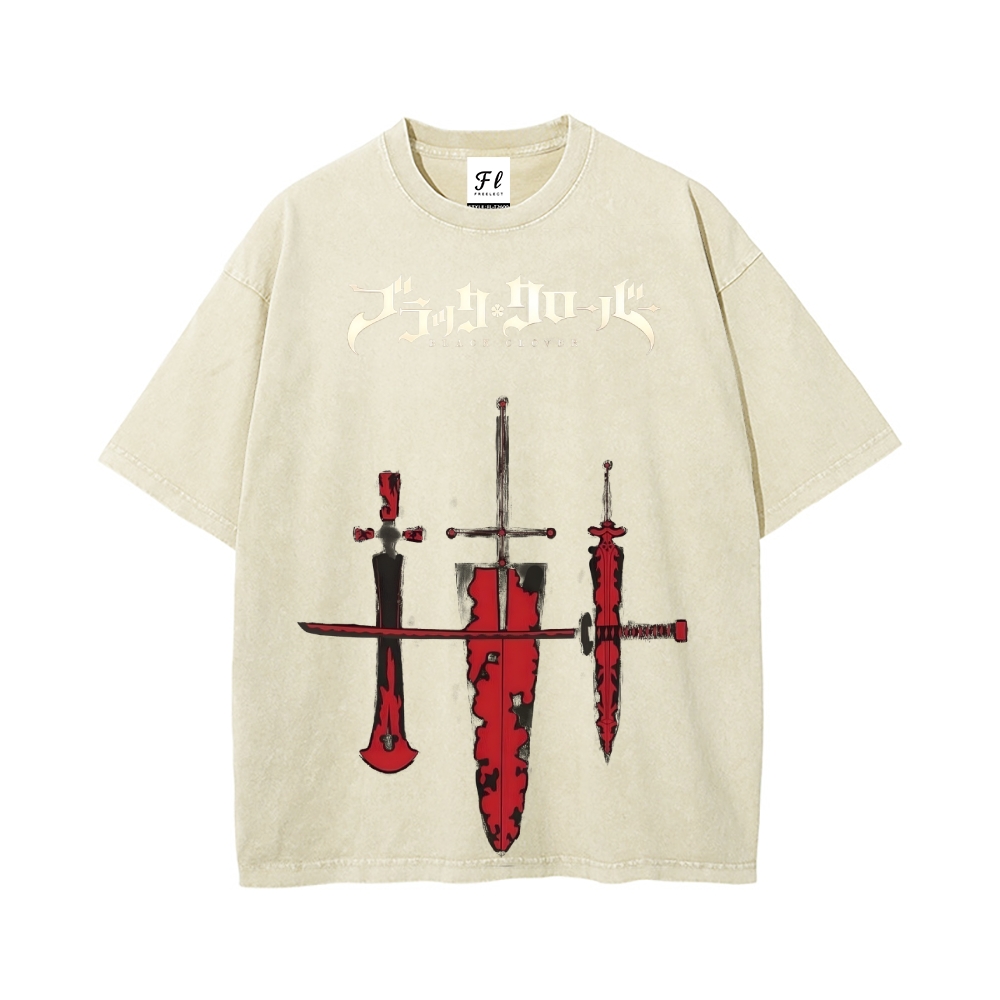 Vintage Oversized T-Shirt Black Clover