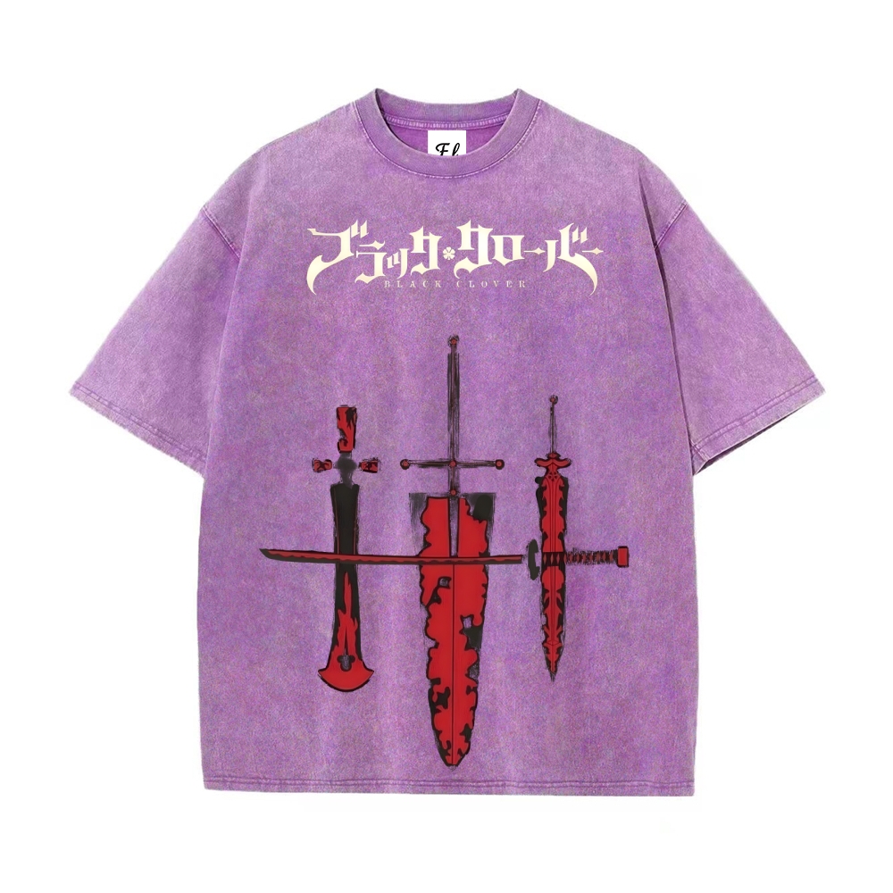 Vintage Oversized T-Shirt Black Clover