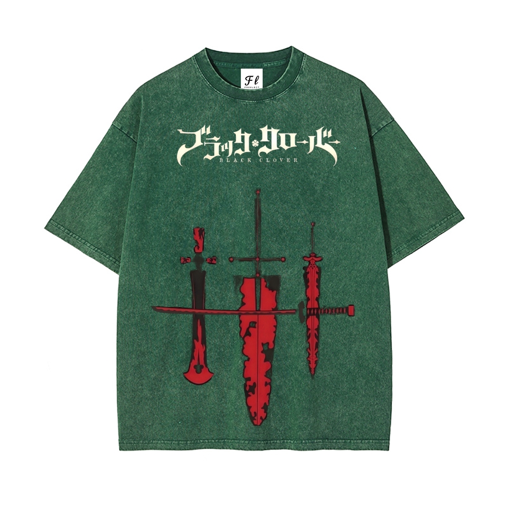 Vintage Oversized T-Shirt Black Clover