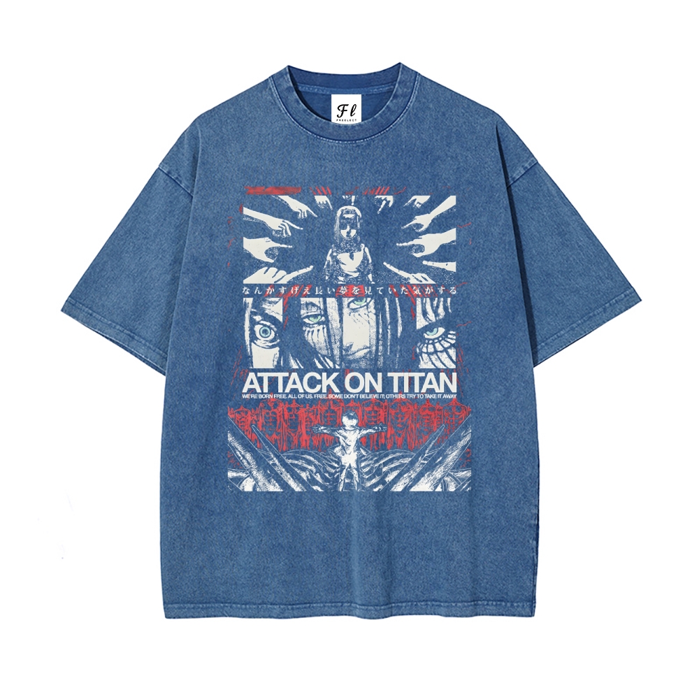 Vintage Oversized T-Shirt Attack on Titan