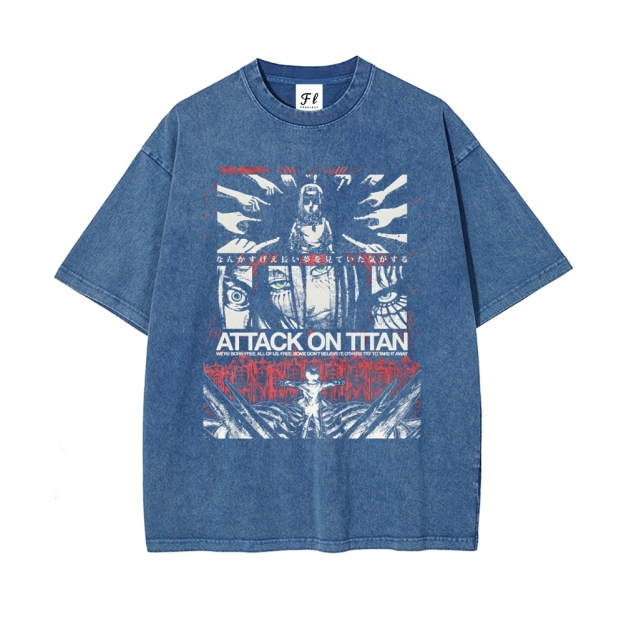 Vintage Oversized T-Shirt Attack on Titan