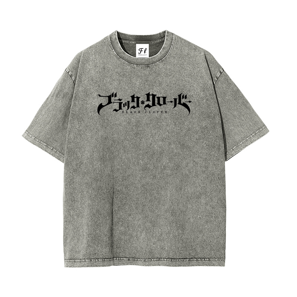 Vintage Oversized T-Shirt Black Clover