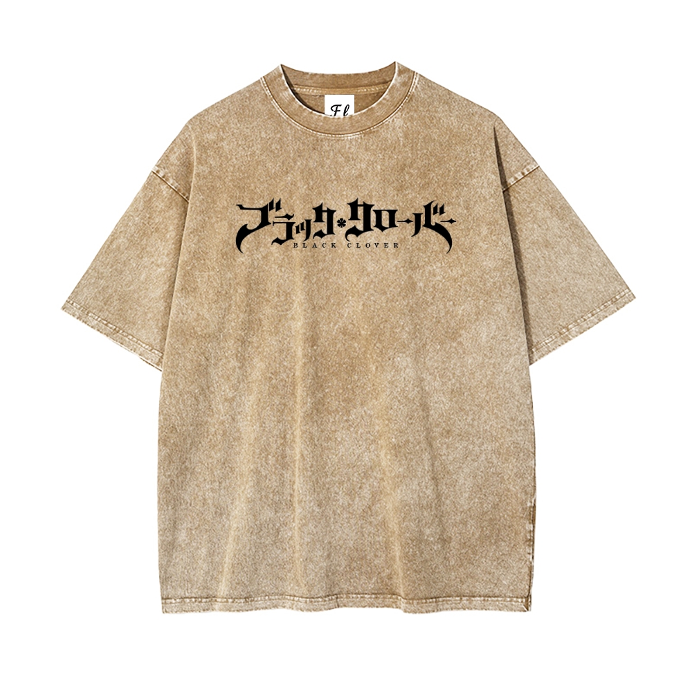 Vintage Oversized T-Shirt Black Clover